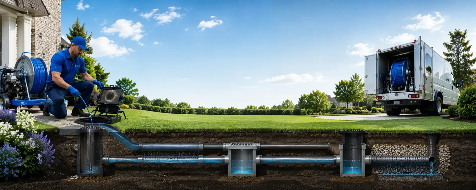 Outdoor drain cleaning information for Livingston, IL
